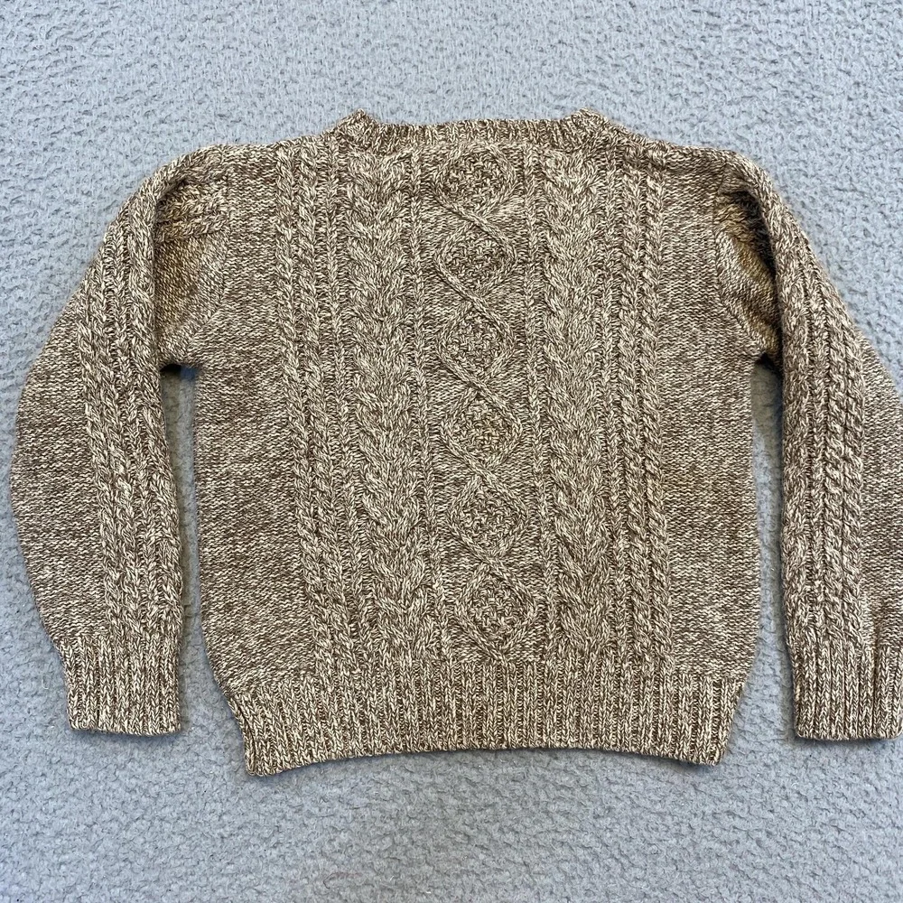 Gymboree Sweater Kids 5-6 Brown‎ Cable Knit Pullover Cotton Winter Crewneck